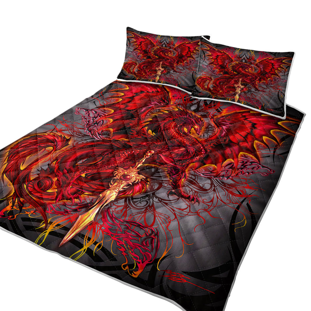 Cool Fantasy Weapon Red Dragon Blood Blade Quilts
