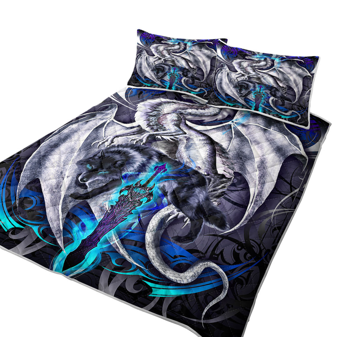 Cool Fantasy Weapon Wolf Dragon Omega Blade Summer Quilt