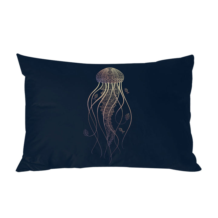 Cool Glowing Golden Jellyfish Pillow Cases