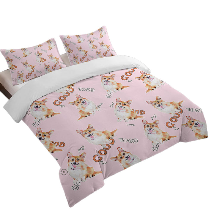 Cool Good Corgi Dog Quilt Cover