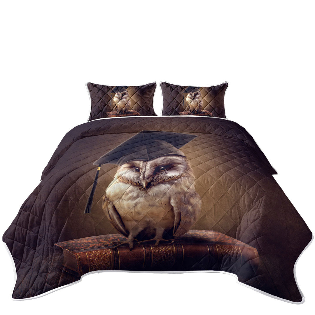Cool Graduated Owl King Quilt