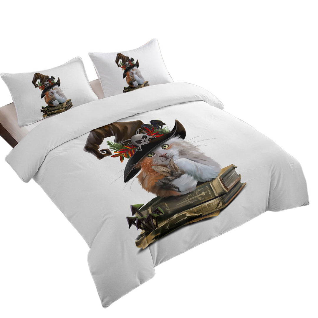 Cool Halloween Witch Cat Duvet Cover sale