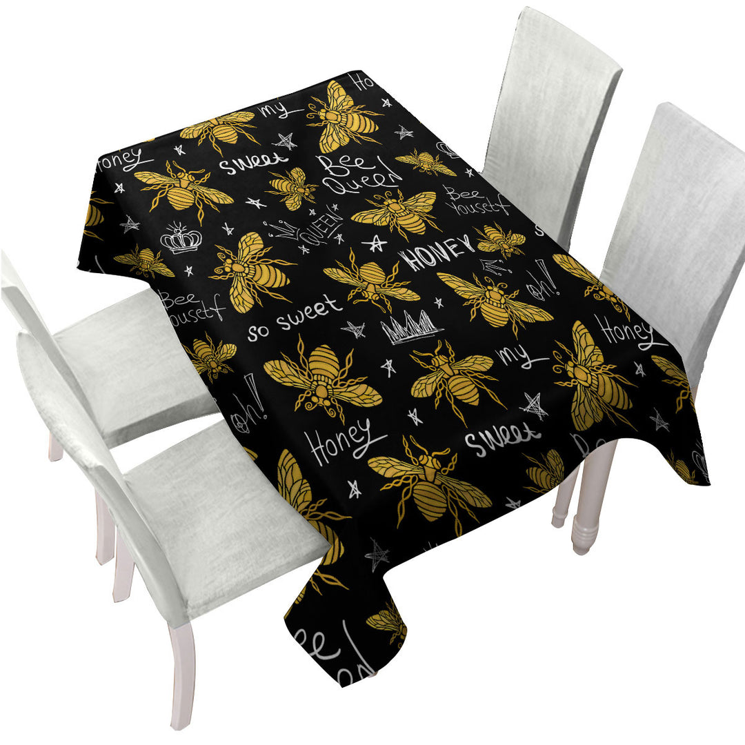 Cool Honey Bees Table Cover