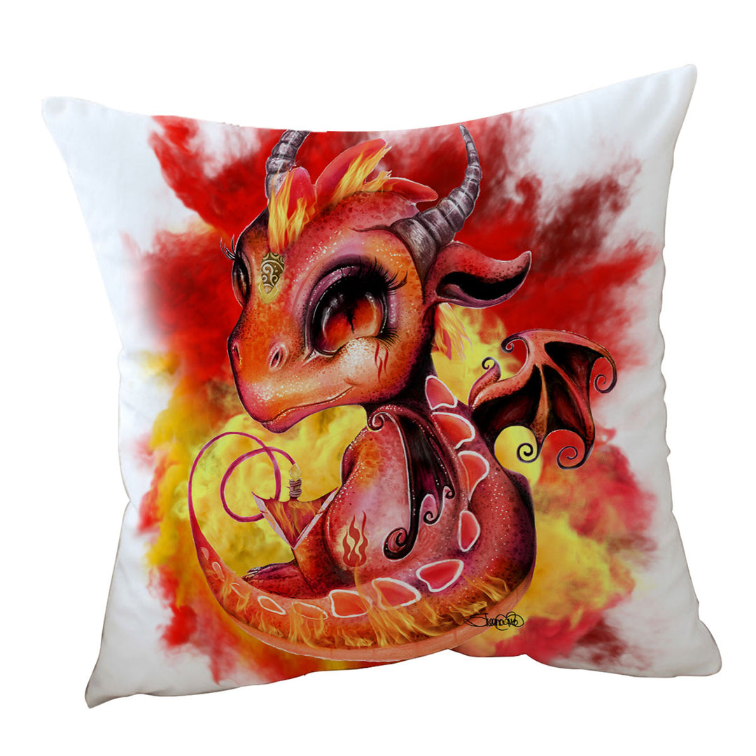 Cool Kids Cushion Covers Fire Flames Lil Dragon