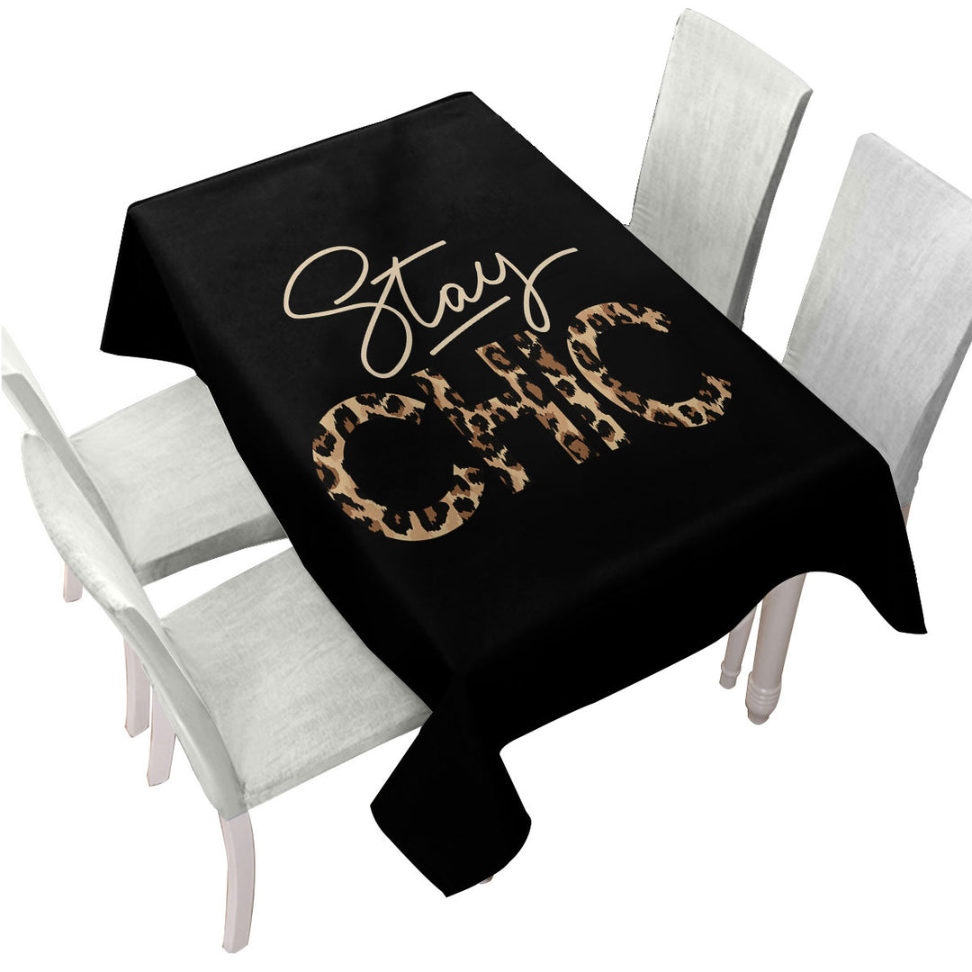Cool Leopard Pattern Stay Chic Custom table cloth