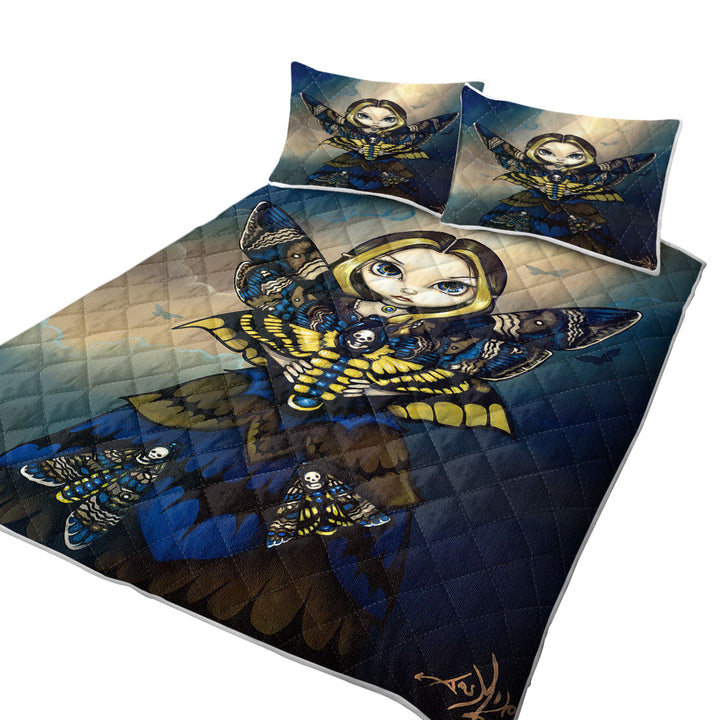 Cool Moth Queen the Death_s Head Moth Fairy King Size Quilt Sets
