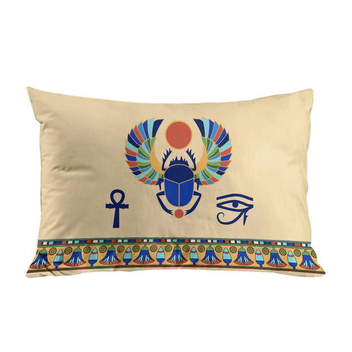 Cool Multi Colored Egyptian Symbols Pillowcase