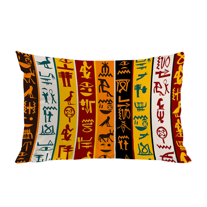 Cool Multi Colored Stripes Ancient Symbols Bed Covers
