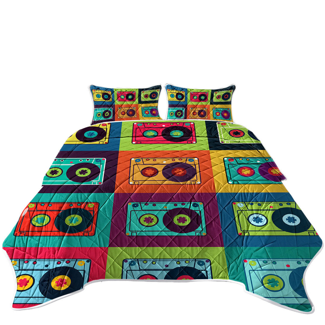 Cool Multi Colored Vintage Cassette Quilts