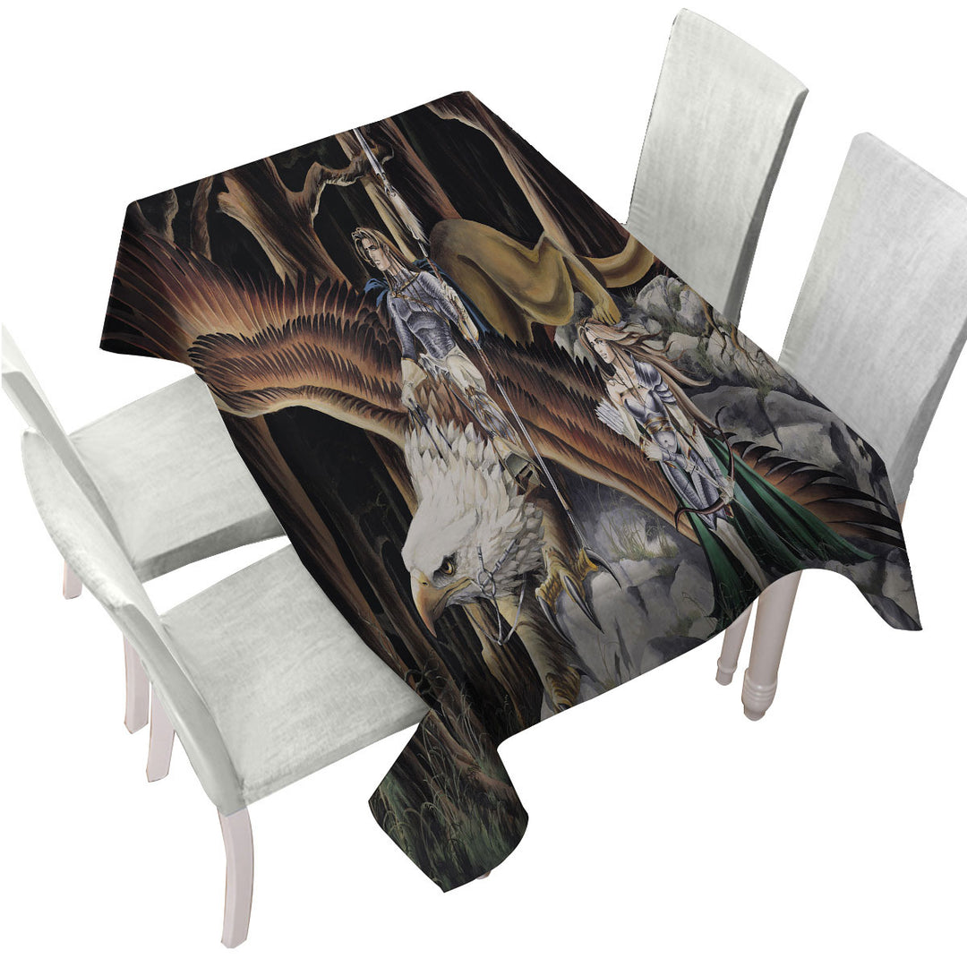 Cool Mythological Griffin Creature Warriors Custom tablecloths