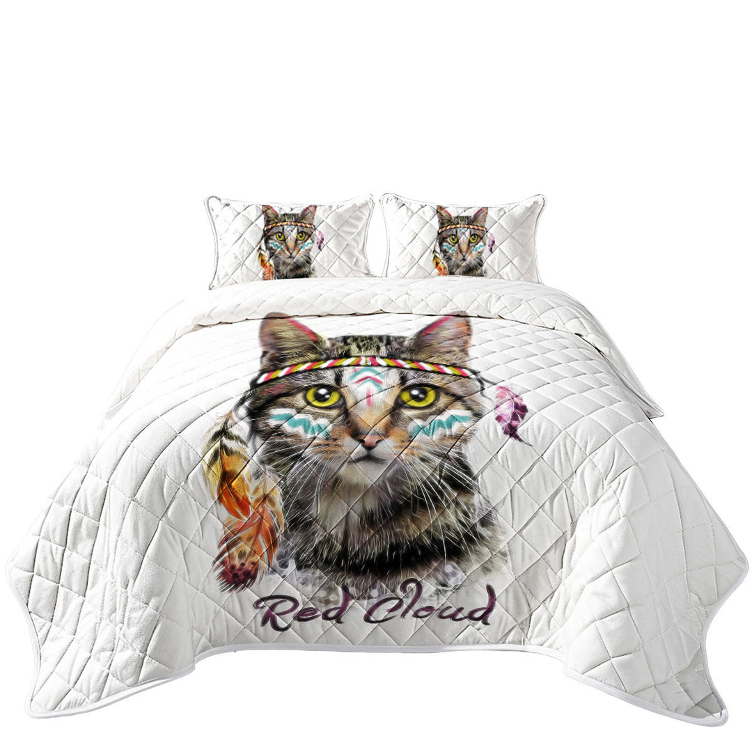 Cool Native American Cat Coverlet
