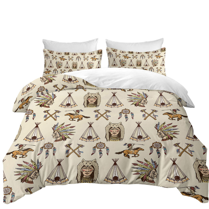Cool Native American Pattern Duvet Cover