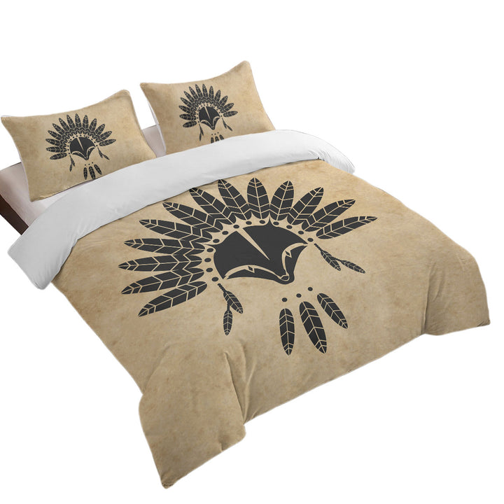 Cool Native American Raccoon Duvet Covers