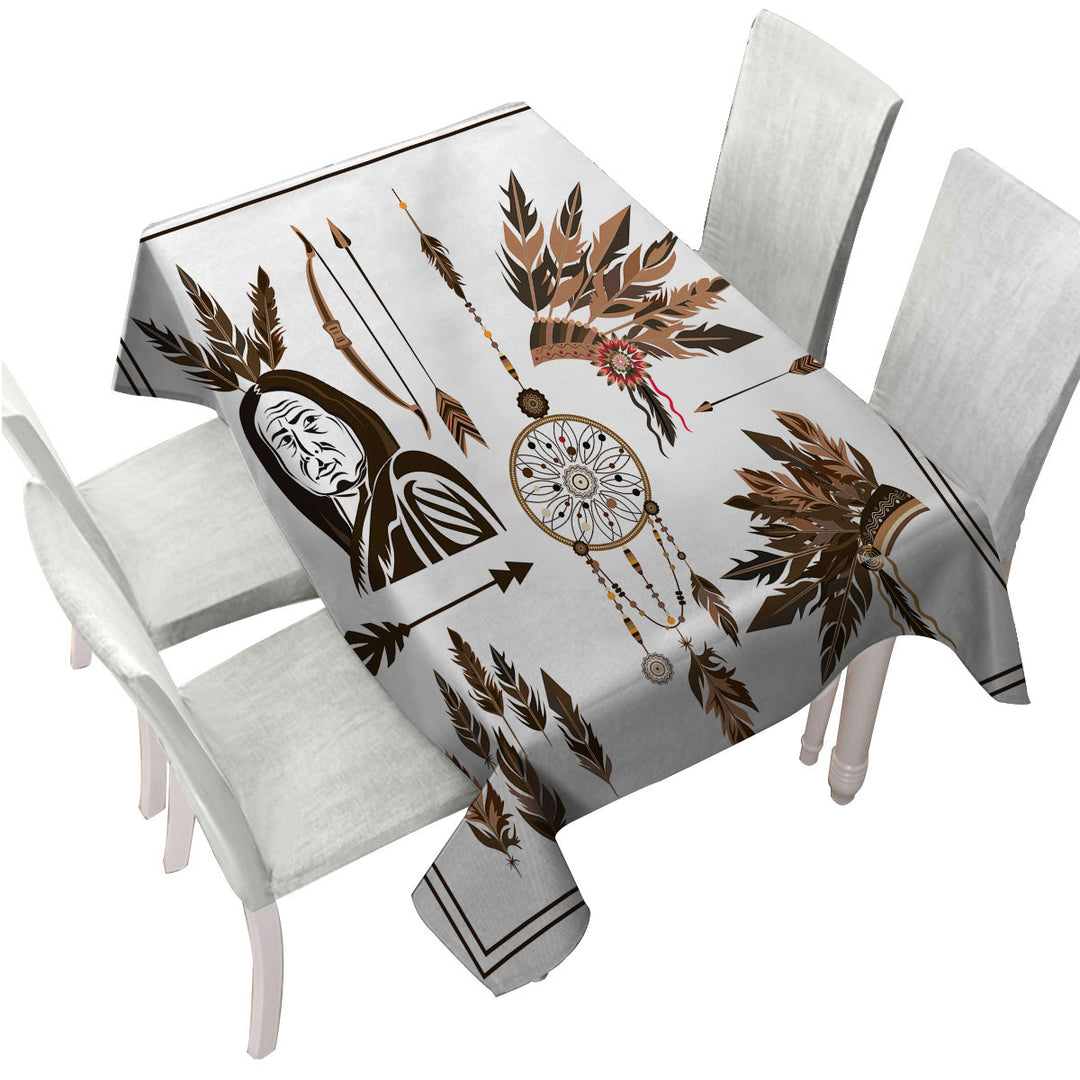 Cool Native American Set Tablecloth