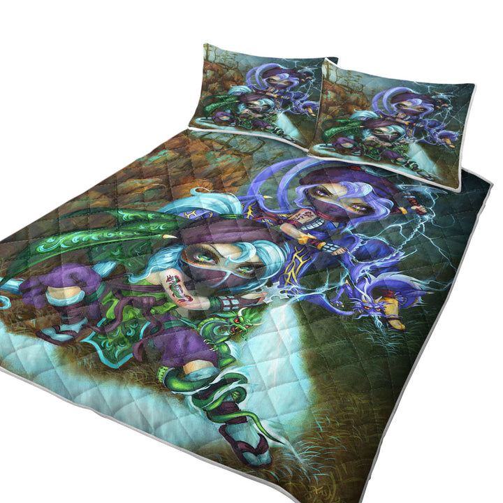 Cool Ninja Dragonlings Stormy Landscape Quilt stores near me