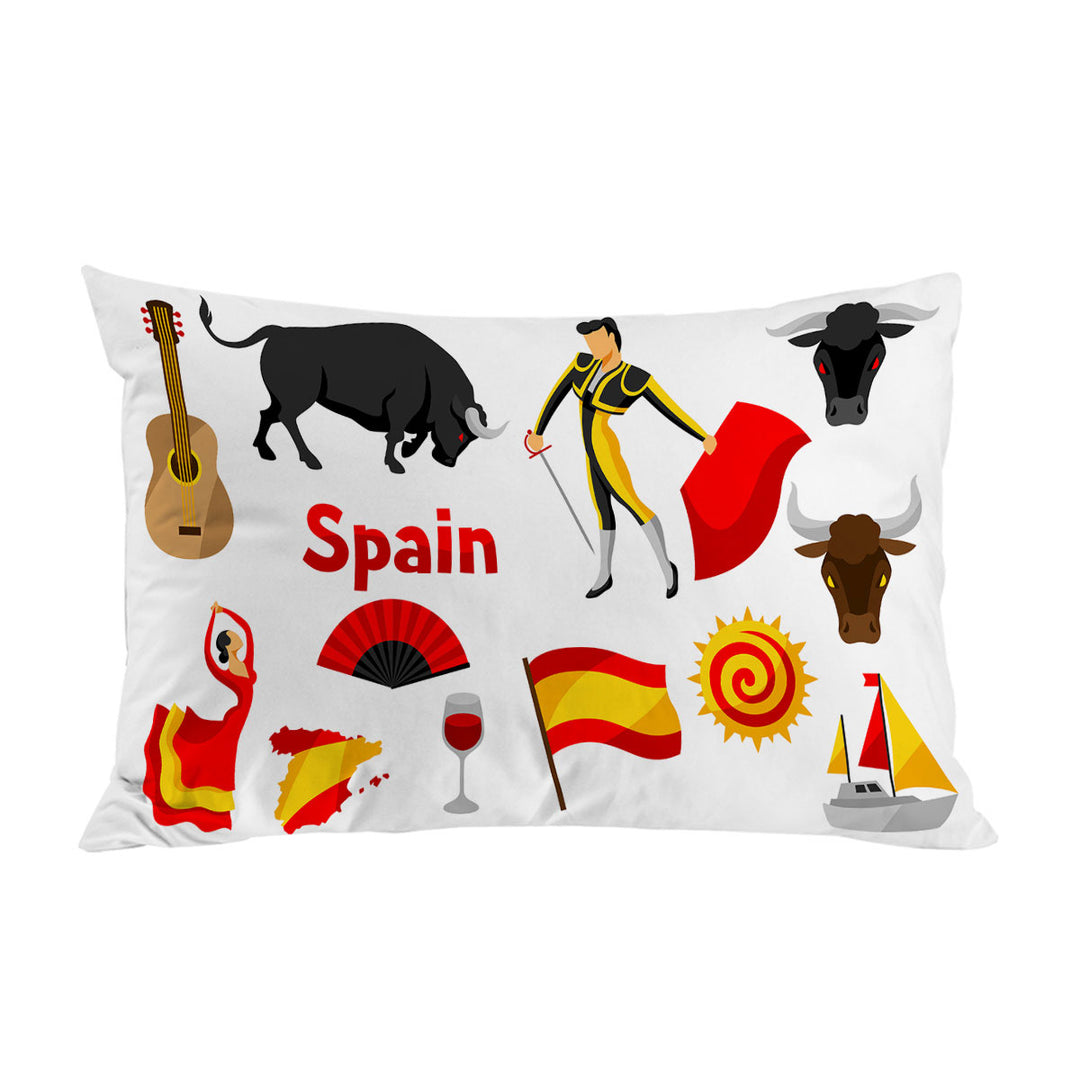 Cool Pattern Spain Attractions Pillowcase
