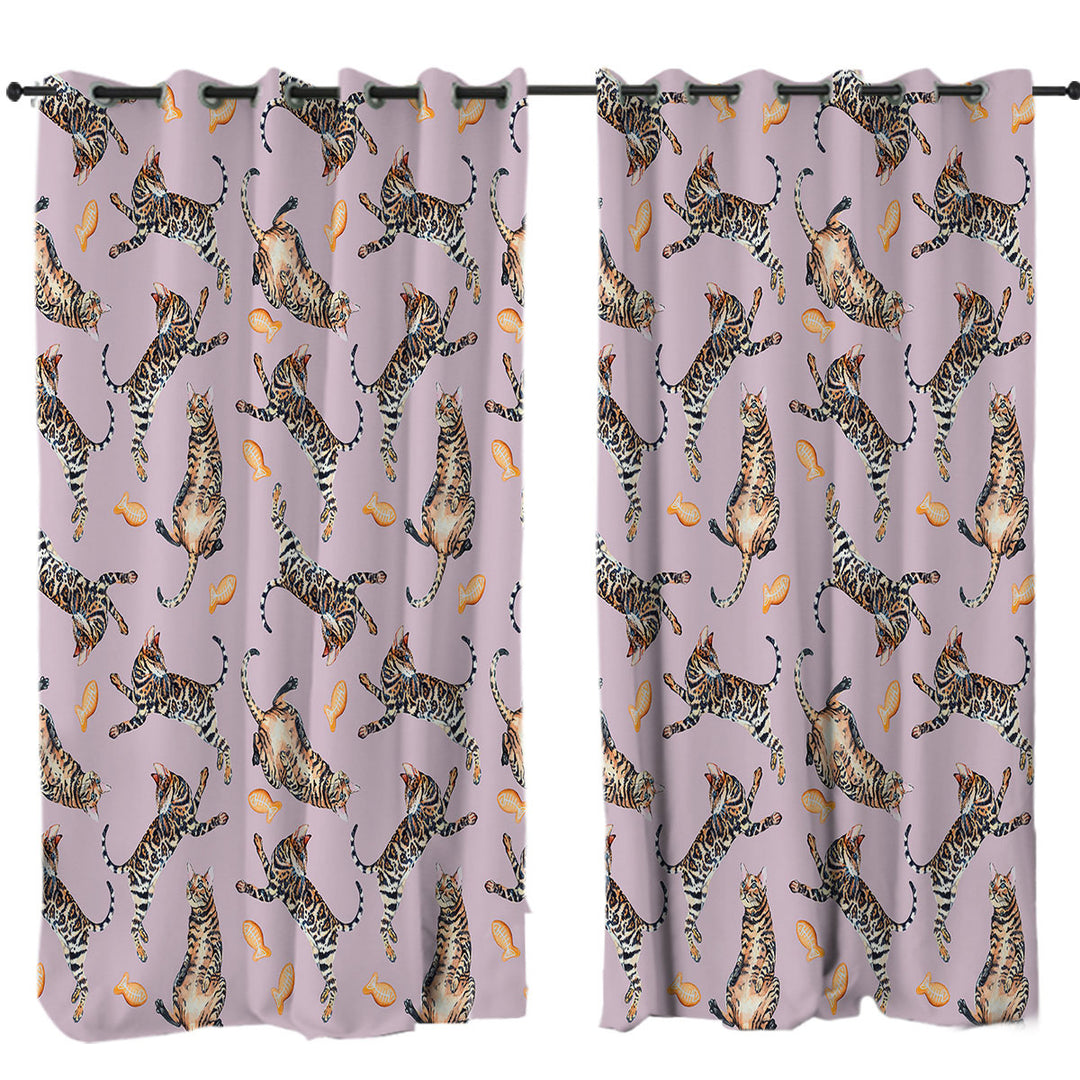 Cool Pattern Tiger Cat Drapes