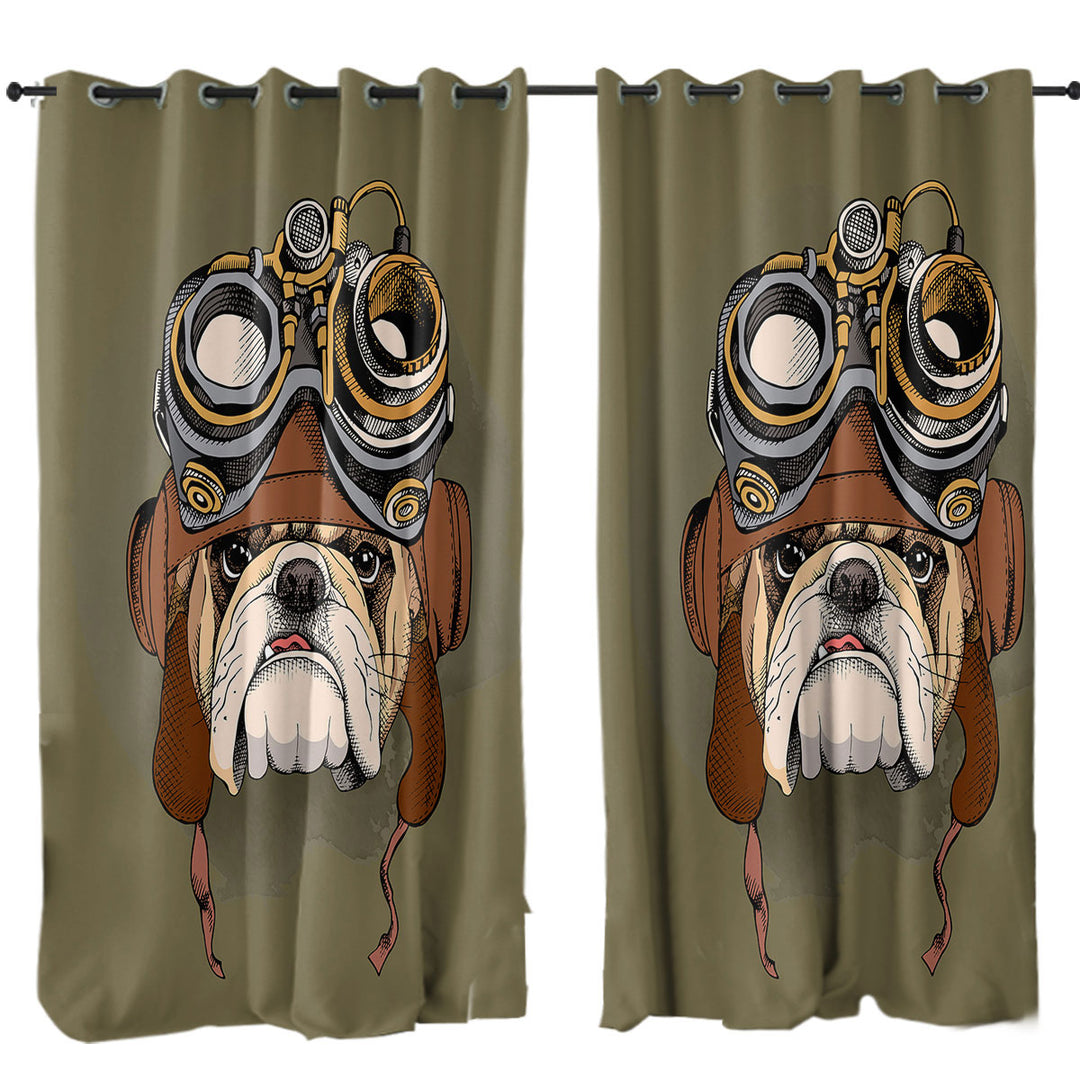 Cool Pilot Bulldog Curtain