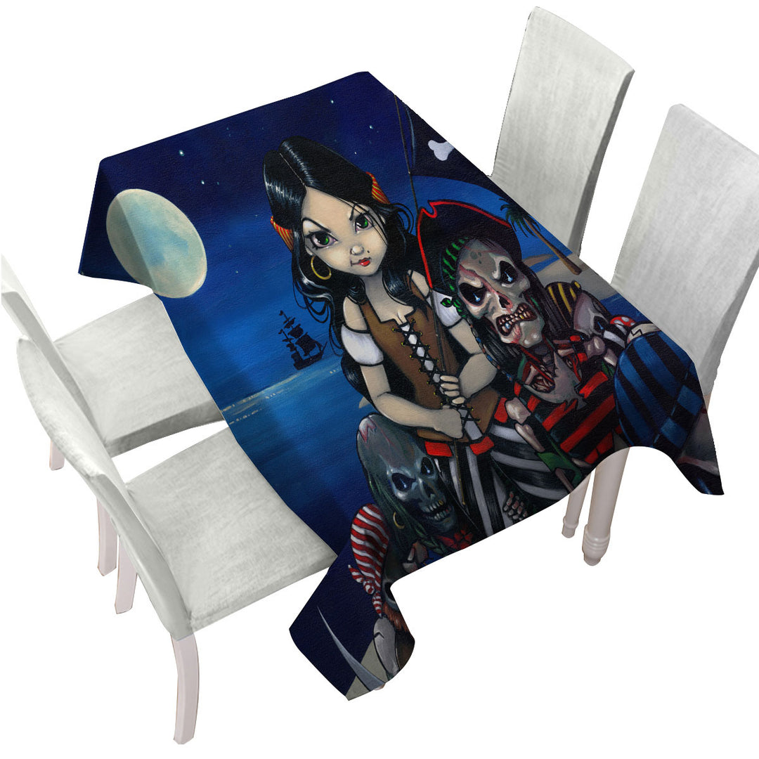 Cool Pirate Art Arrival of the Damned Tablecloths