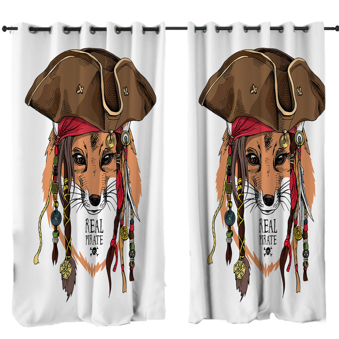 Cool Pirate Fox Curtains for Living Room