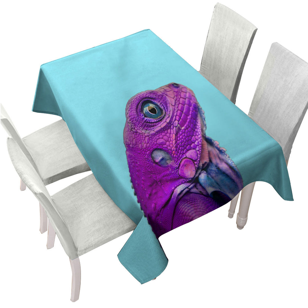Cool Purple Dragon Lizard Tablecloth