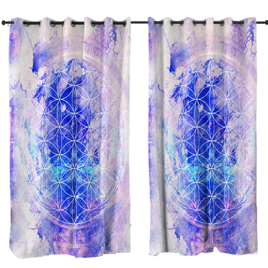 Cool Purplish Blue Fading Illusion Curtain