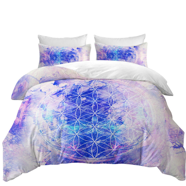 Cool Purplish Blue Fading Illusion Duvet Cover sale