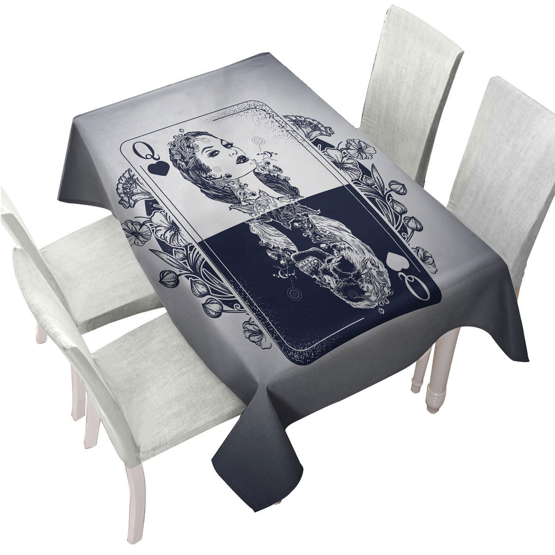 Cool Queen and Scary X ray Card Custom tablecloths
