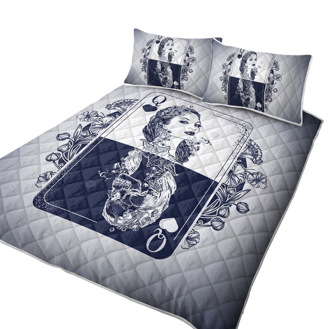 Cool Queen and Scary X ray Card King Size Quilt