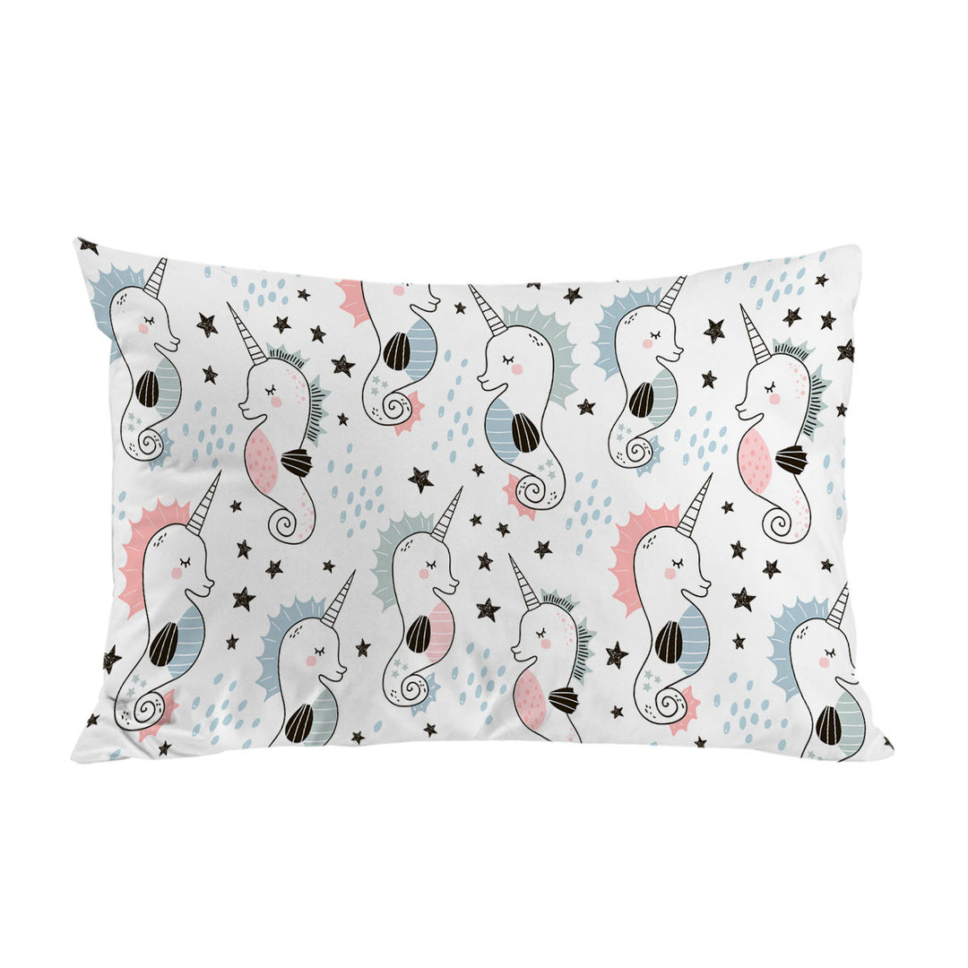 Cool Seahorse Unicorns Pillowcase