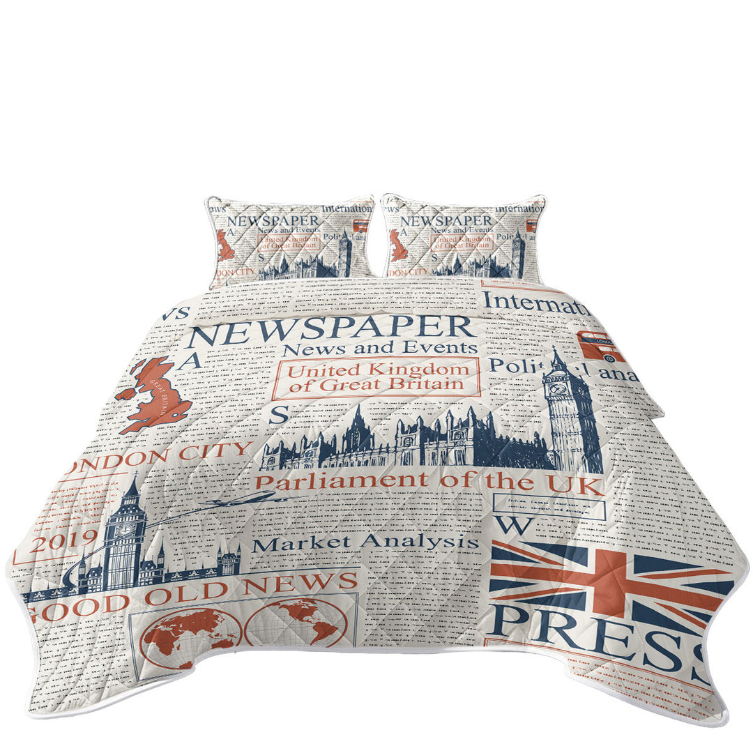 Cool UK Newspaper Coverlets