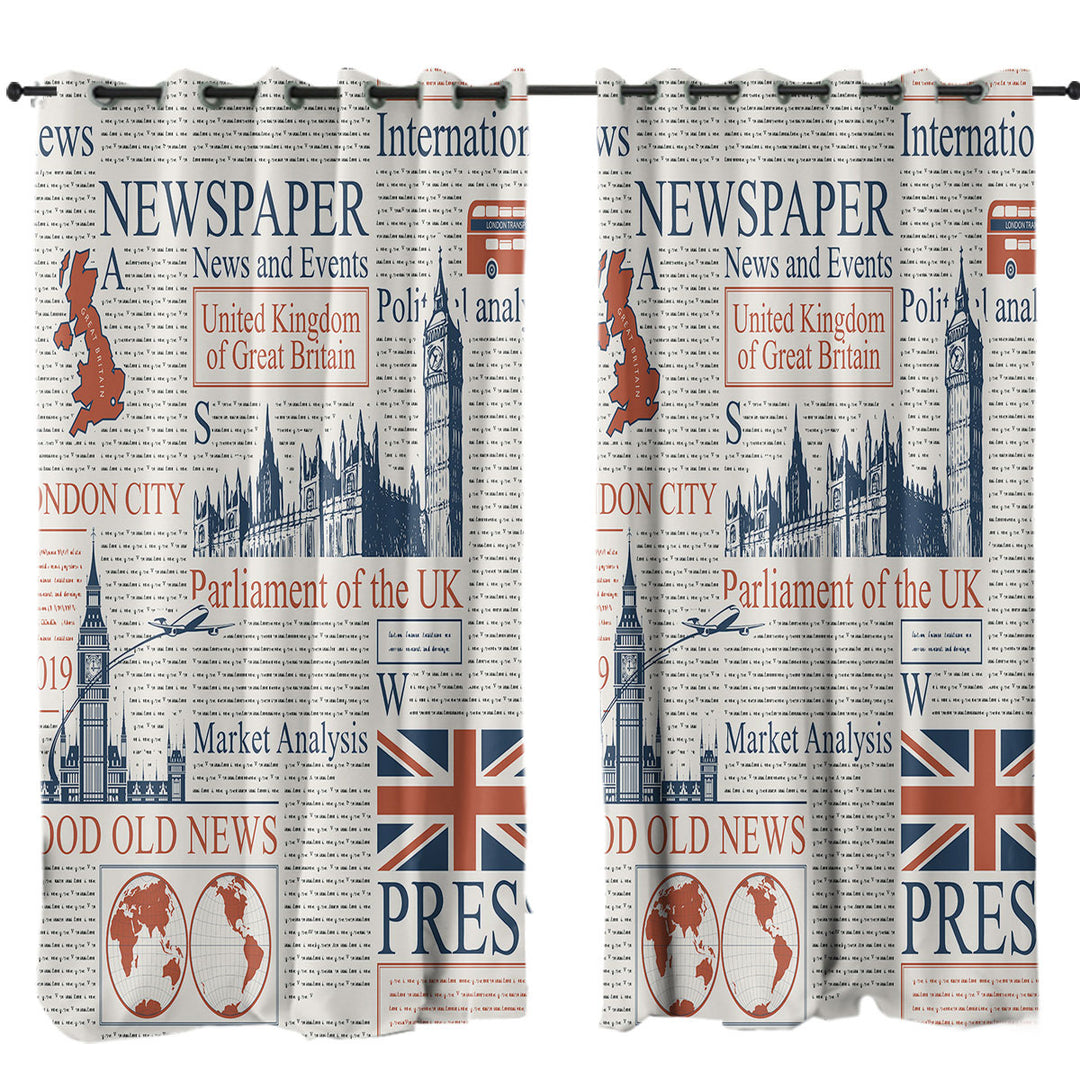 Cool UK Newspaper Curtain