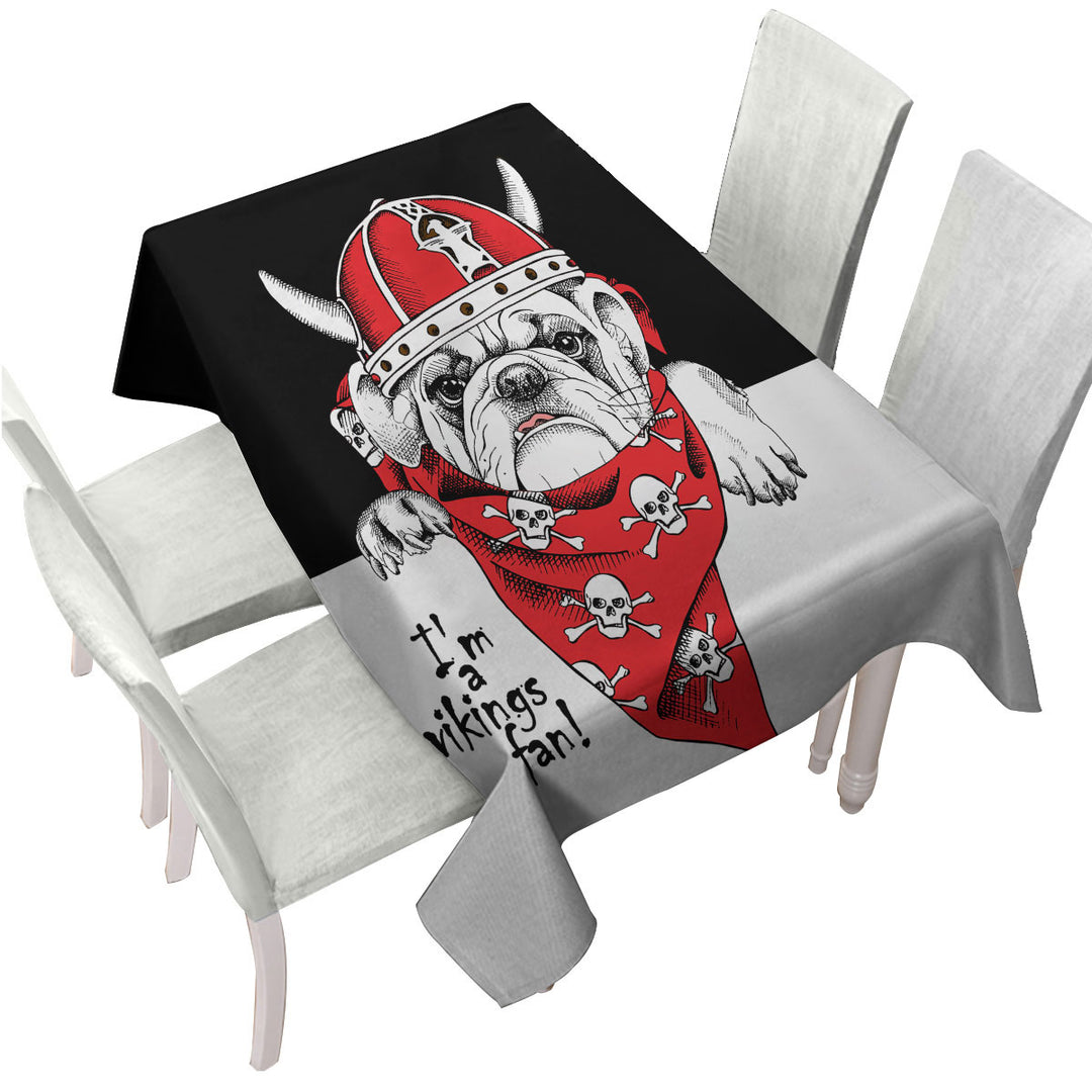 Cool Viking Tough Bulldog Custom table cloth