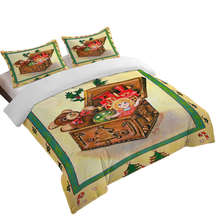 Cool Vintage Art for Kids the Toy Box Painting Duvet Covers