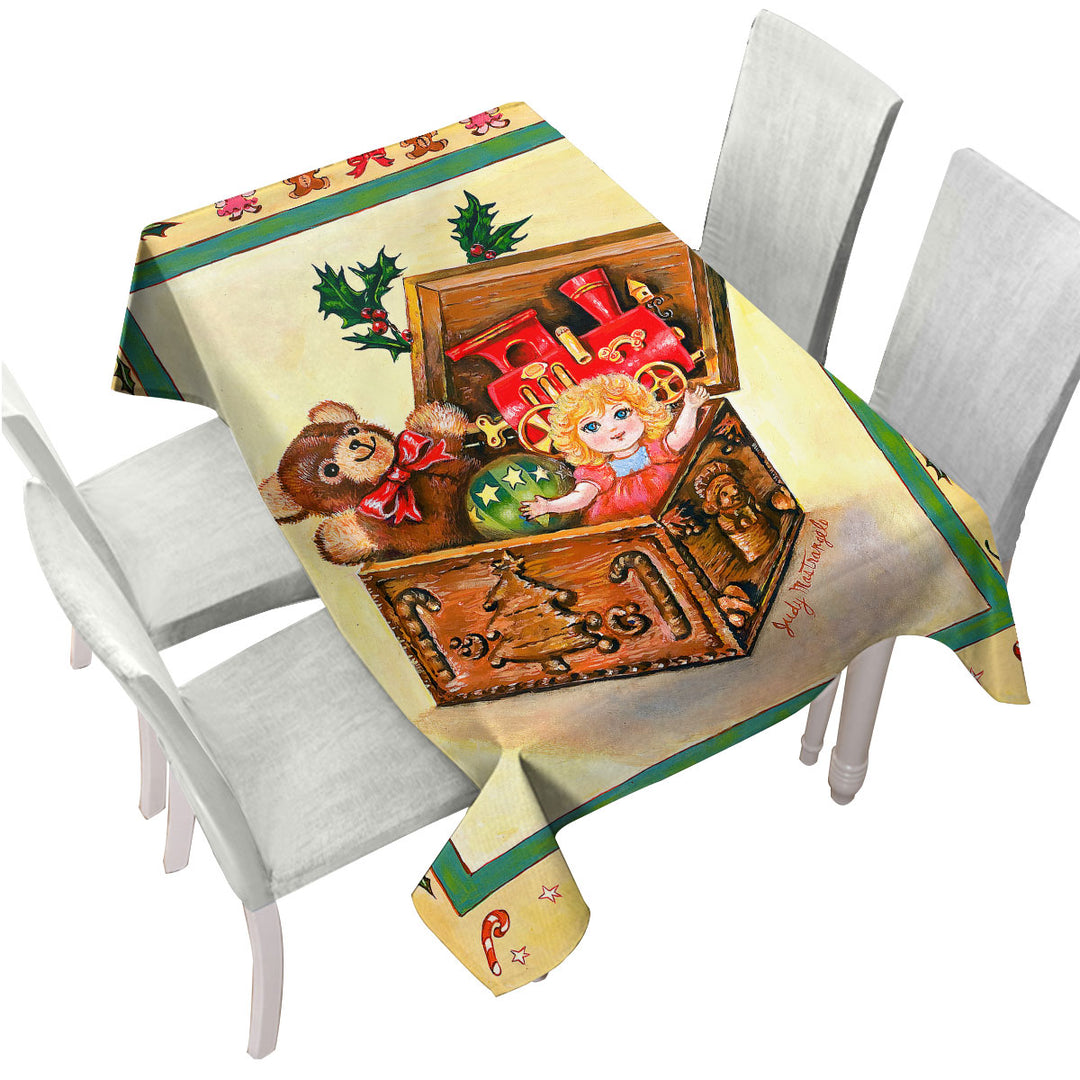 Cool Vintage Art for Kids the Toy Box Painting Table Cover