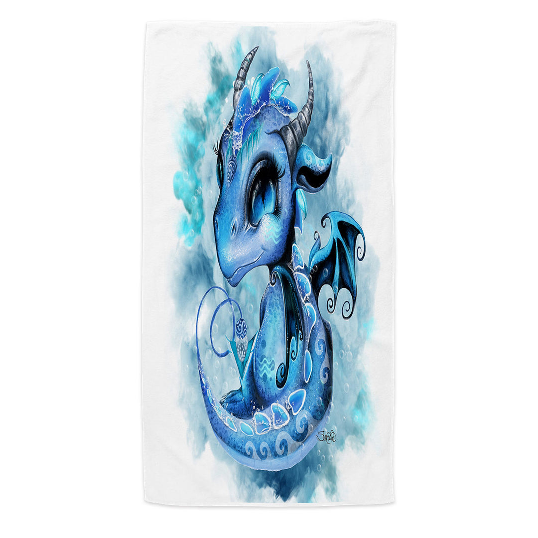 Cool Water Drops Lil Dragon Pool Towels for Kids