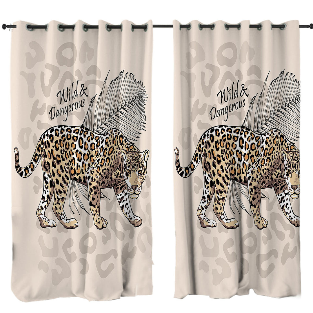 Cool Wild and Dangerous Cheetah Curtain