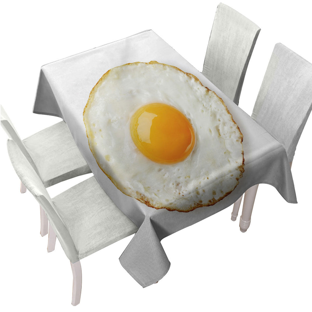 Cool and Funny Sunny Side Up Fried Egg Tablecloth