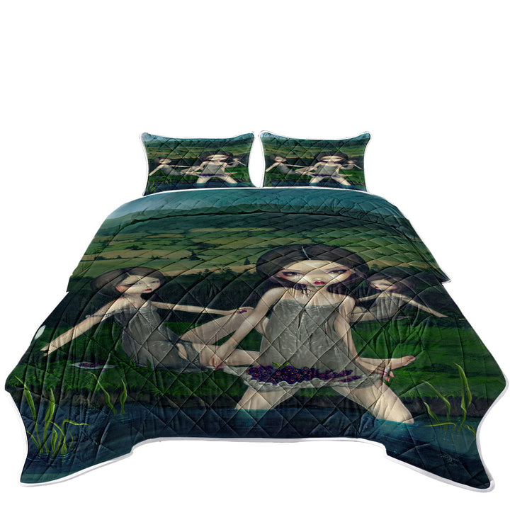 Countryside Girls Nymphs Collecting Berries Quilt shop near me