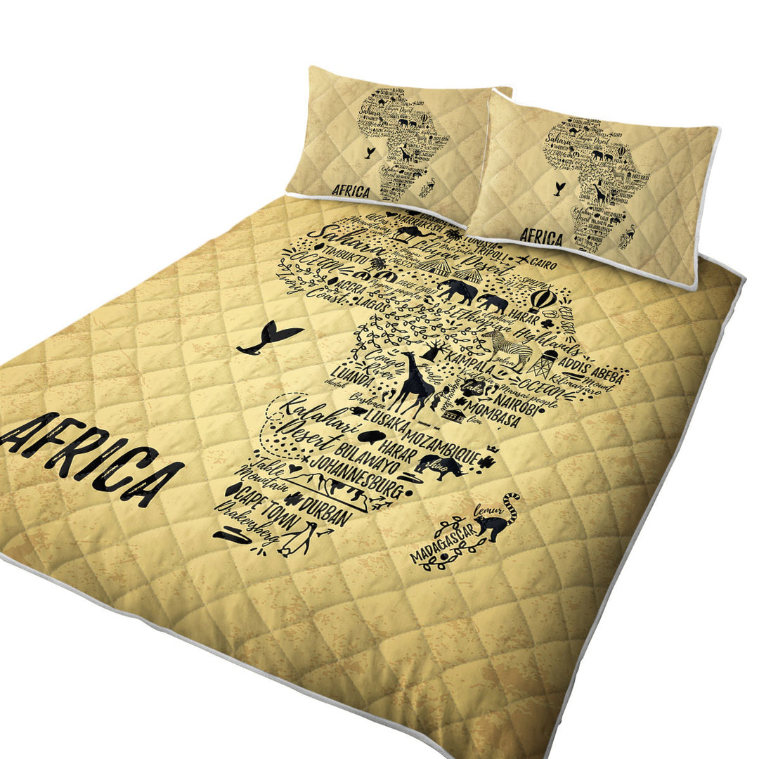 Coverlet with Africa Features The African Continent