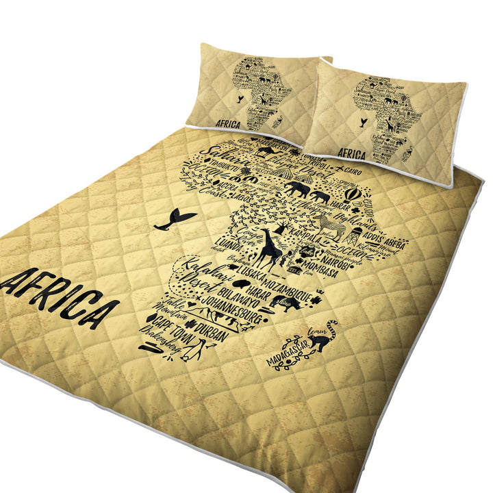 Coverlet with Africa Features The African Continent