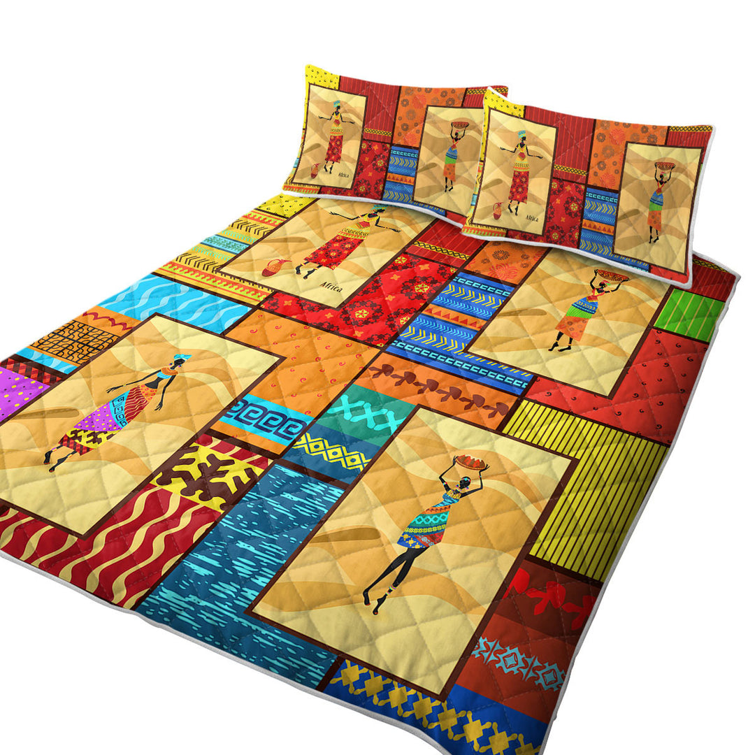 Coverlet with African Prints and Women