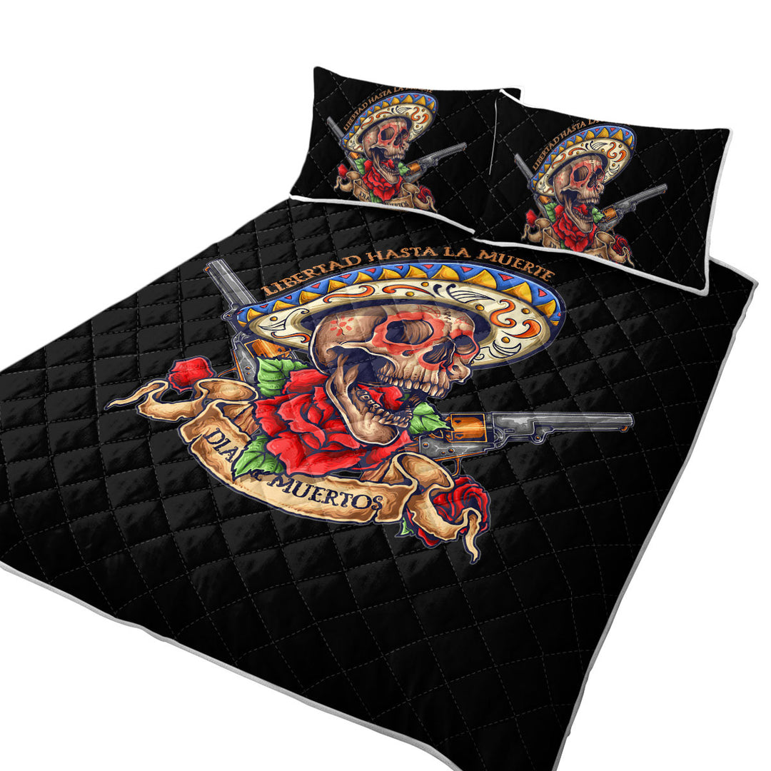 Coverlet with Cool Mexican Skull Free the Dead Design