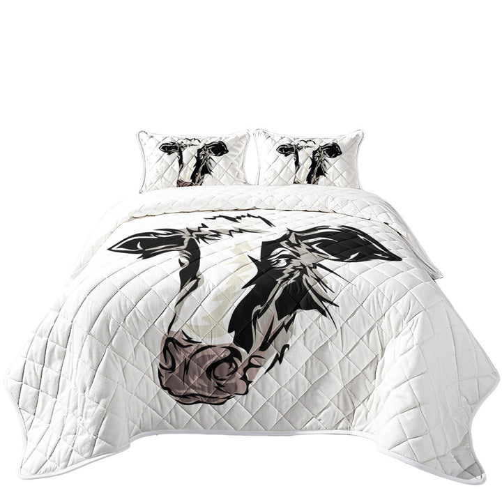 Coverlet with Cow Face