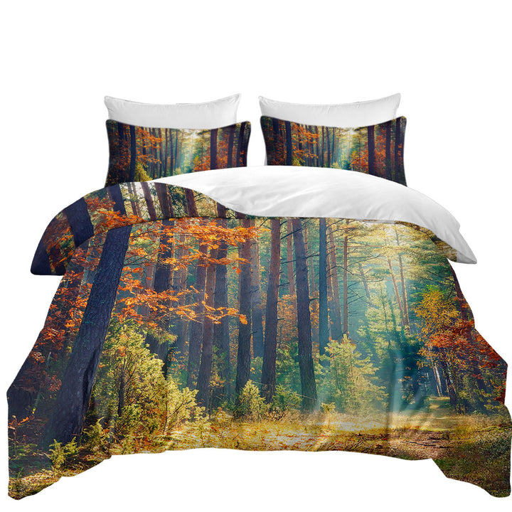 Coverlet with Early Autumn Forest