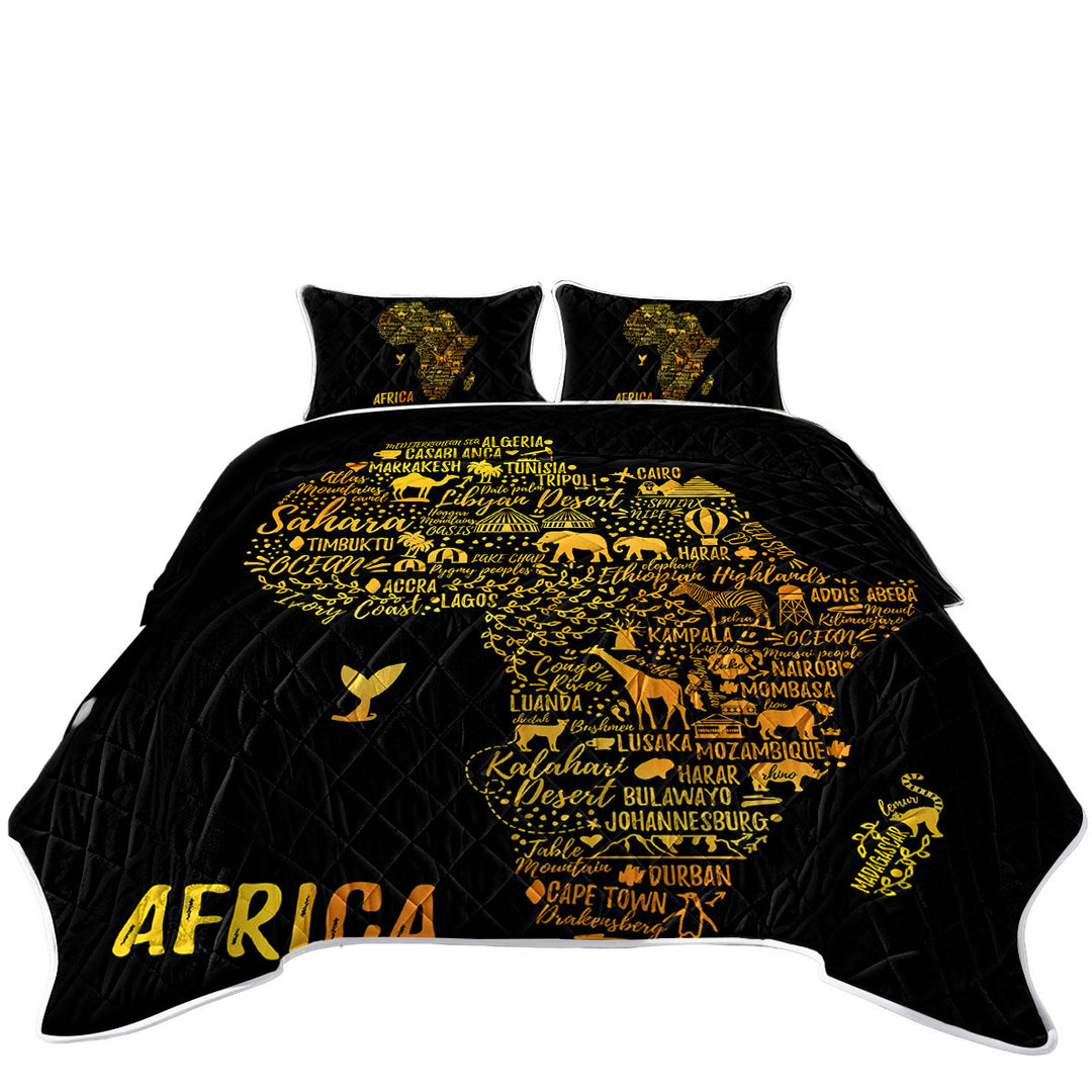 Coverlet with Fascinating Africa The African Continent