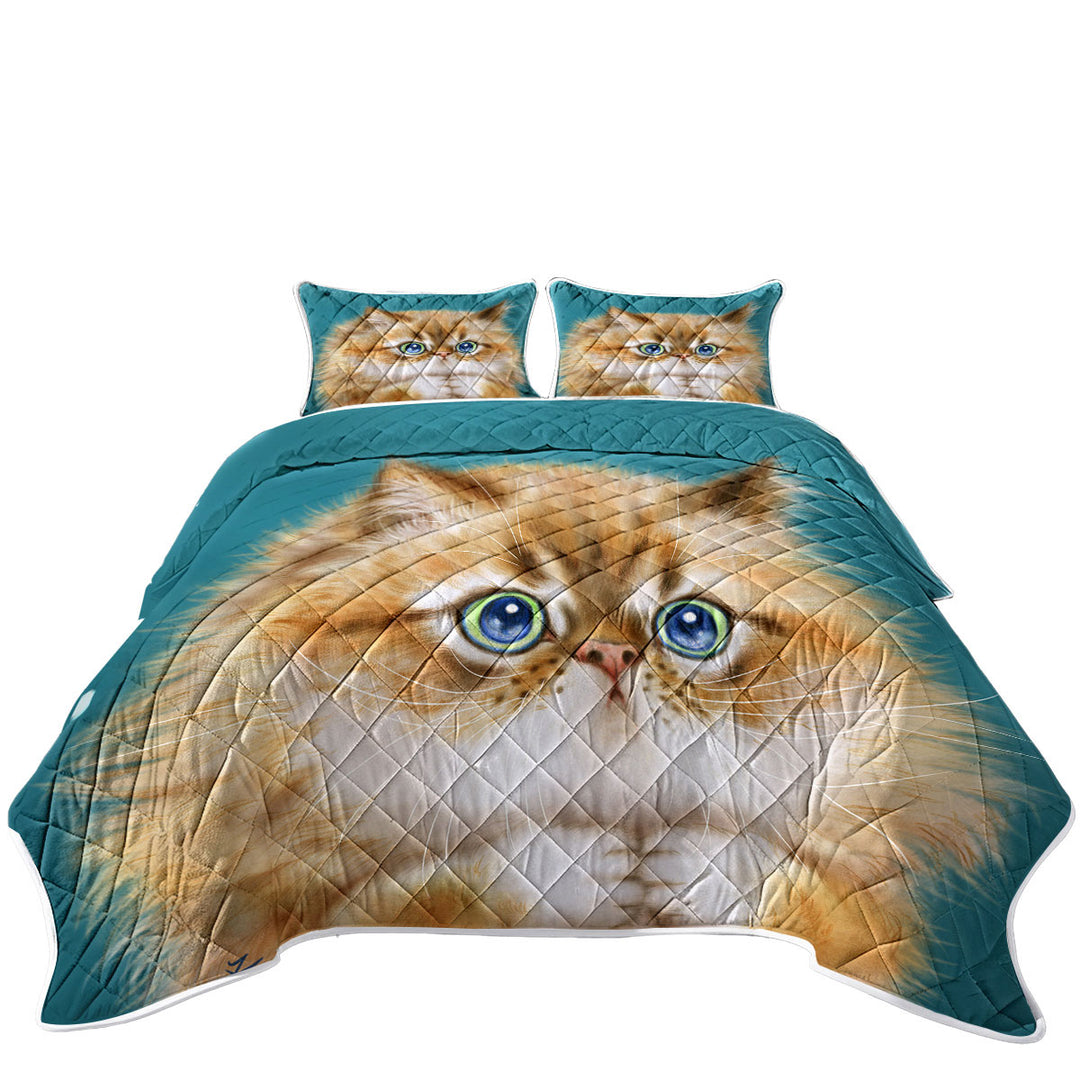 Coverlet with Kittens for Children Cute Innocent Cat