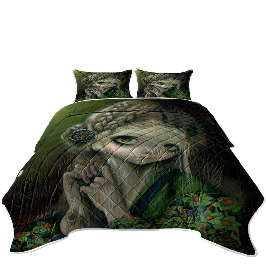 Coverlet with Maiden Queen Guinevere Had Green Eyes