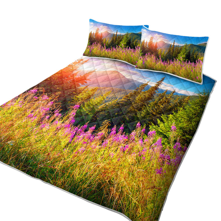 Coverlet with Purple Nature