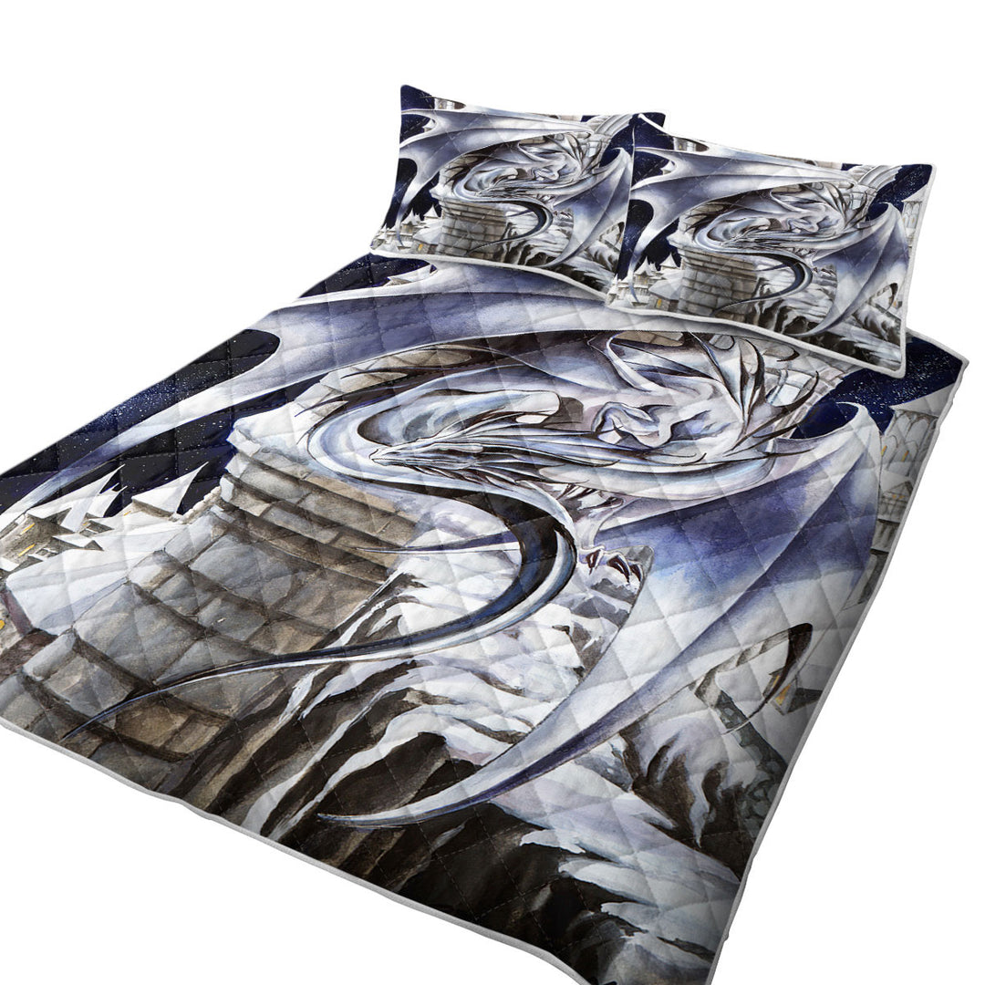 Coverlet with Sentinel Grey Dragon Drawing